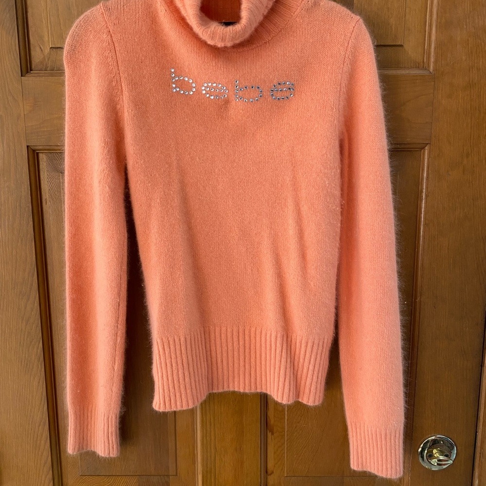 bebe Orange Turtleneck Sweater - Picture 4 of 7